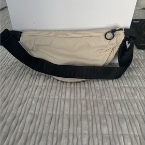 FP Movement Cream Crossbody Belt Bag with Black Strap